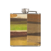 Abstract landschap met aardtoon heupfles (Achterkant)