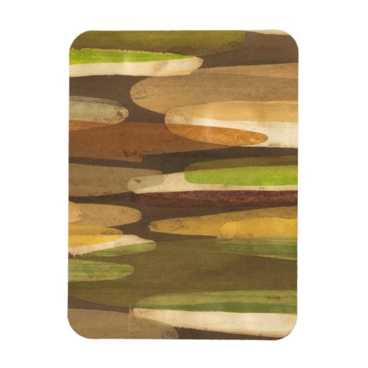 Abstract landschap met aardtoon magneet (Verticaal)