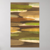 Abstract landschap met aardtoon poster (Voorkant)