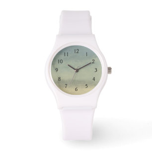 Abstract landschap met overcast Sky Horloge