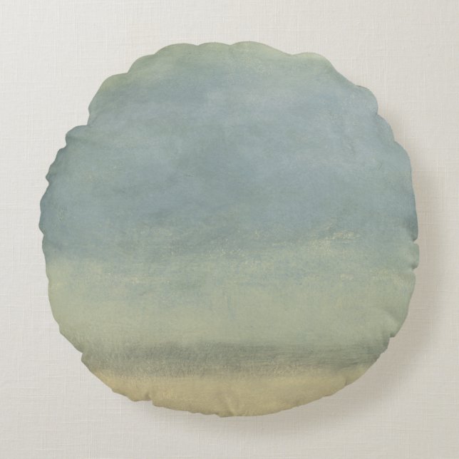 Abstract landschap met overcast Sky Rond Kussen (Voorkant)