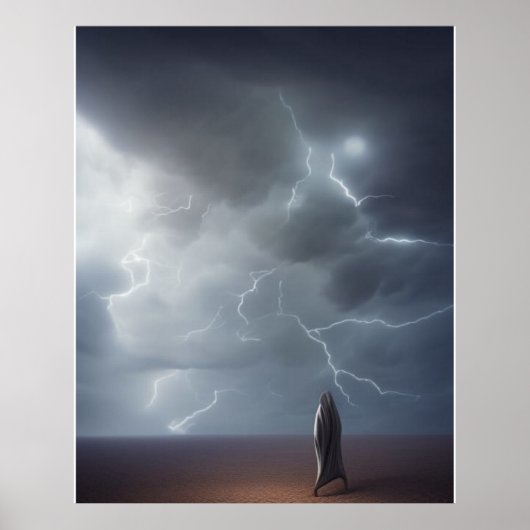 Abstract landschap modern uniek surrealistisch poster (Voorkant)