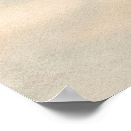 Abstract landschap Neutrale Waterverf Horizontaal Poster (Hoek)