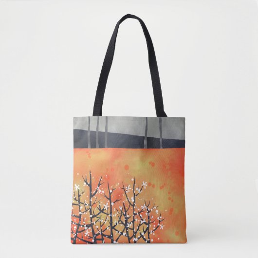 Abstract landschap Oranje kunst Draagtas (Voorkant)