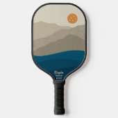 Abstract landschap Pickleball Sun Pickleball Paddle (Voorkant)