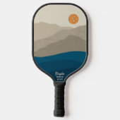 Abstract landschap Pickleball Sun Pickleball Paddle (Achterkant)