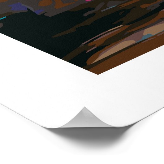 Abstract landschap poster (Hoek)