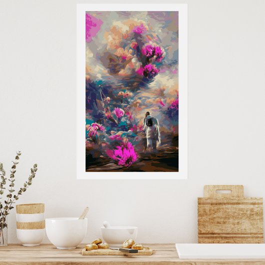 Abstract landschap poster (Keuken)