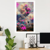 Abstract landschap poster (Thuiskantoor)