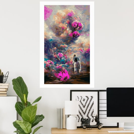 Abstract landschap poster (Thuiskantoor)