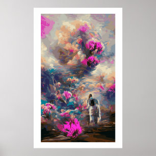 Abstract landschap poster