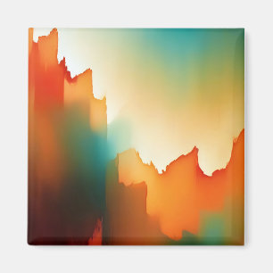 Abstract Landschap Poster Achtergrond Behang Art Magneet