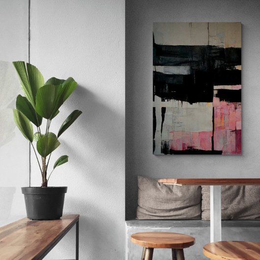 Abstract landschap "Quiet World". canvas afdruk