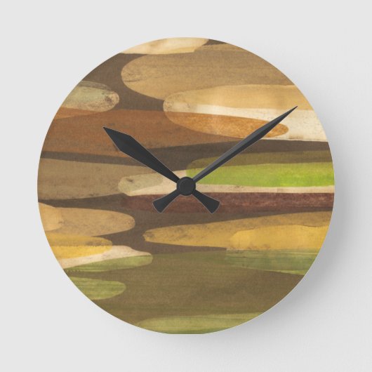 Abstract landschap ronde klok (Voorkant)