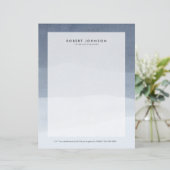 Abstract landschap Soft Tranquil Grey Tone Briefhoofd (Staand voorkant)