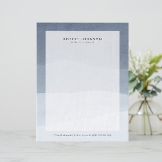 Abstract landschap Soft Tranquil Grey Tone Briefhoofd (Staand voorkant)