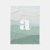 Abstract landschap van de groene Waterverf Fleece Deken (Voorkant)