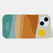 Abstract landschap van Flat Boho, zonnescherm en b Case-Mate iPhone Case (Achterkant (horizontaal))