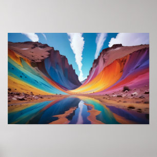 Abstract Landschapbos Natuur Achtergrondkunst Poster