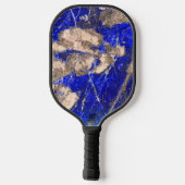 Abstract Lapis Lazuli Blauw Graniet monogram Pickleball Paddle (Achterkant)