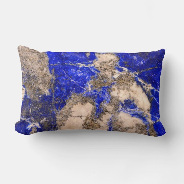 Abstract Lapis Lazuli Blue Granite Kussen (Voorkant)
