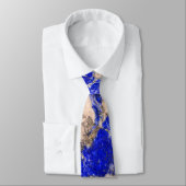Abstract Lapis Lazuli Blue Granite Stropdas (Gebonden)