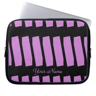 Abstract laptopcomputerSleeve, Fuschia & Black Laptop Sleeve