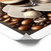 Abstract latte Macchiato Coffee Poster (Hoek)
