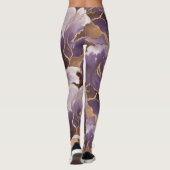 abstract lavender and gold leggings (Achterkant)
