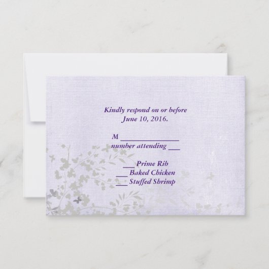 Abstract Leaf RSVP Kaartje (Voorkant)