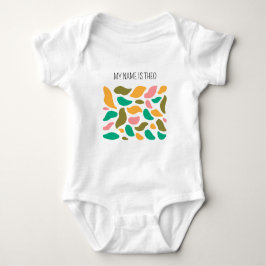 Abstract Leaf Schattige Baby Bodysuit