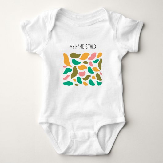 Abstract Leaf Schattige Baby Bodysuit (Voorkant)