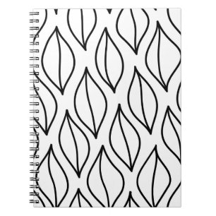 Abstract leaves. Vintage structuur. Hand drawn sea Notitieboek