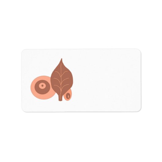 Abstract lederen design etiket (Voorkant)