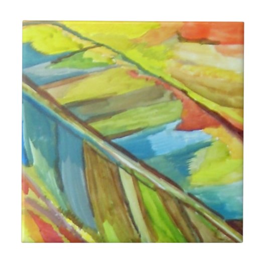 Abstract lederen design tegeltje (Voorkant)