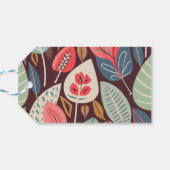 Abstract lederen patroon cadeaulabel (Achterkant Horizontaal)