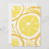 Abstract Lemon Citrus Lemonade Baby shower Kraft Kaart (Achterkant)