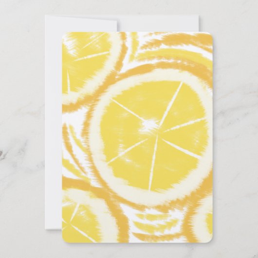 Abstract Lemon Citrus Lemonade Baby shower Kraft Kaart (Achterkant)