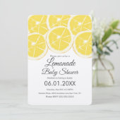 Abstract Lemon Citrus Lemonade Baby shower Kraft Kaart (Staand voorkant)