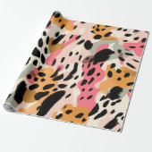 Abstract Leopard Pattern Wrapping Papier (Uitgerold)