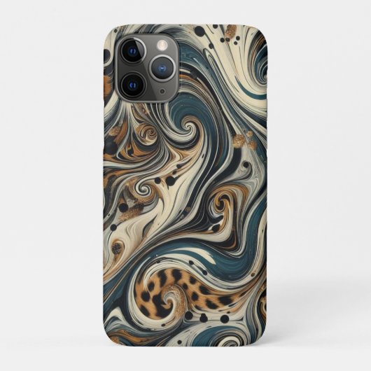 Abstract Leopard Print Swirl Case-Mate iPhone Case (Achterkant)