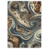 Abstract Leopard Print Swirl Klembord (Achterkant)