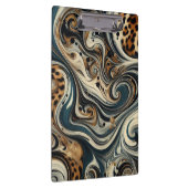 Abstract Leopard Print Swirl Klembord (Rechts)