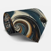 Abstract Leopard Print Swirl Stropdas (Opgerold)