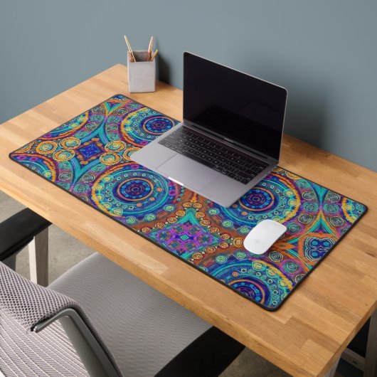 Abstract Leuk Kleurrijk Patroon Blauw Modern Bureaumat (Kantoor 2)