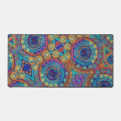 Abstract Leuk Kleurrijk Patroon Blauw Modern Bureaumat (Voorkant)