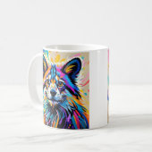 Abstract leuk leuk vrolijk dier kunst ontwerp vet koffiemok (Voorkant links)