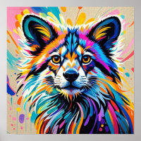 Abstract leuk leuk vrolijk dier kunst ontwerp vet