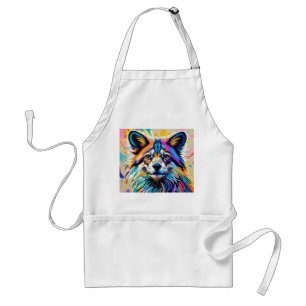 Abstract leuk leuk vrolijk dier kunst ontwerp vet standaard schort