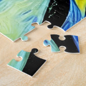 Abstract levendig gekleurd Man Legpuzzel (Zijkant)